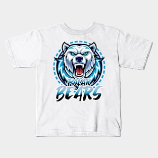 ANIMAL SPORTS TEAM LOGO - POLAR WHITE BEARS BEAR - LET'S GO! D1 Kids T-Shirt